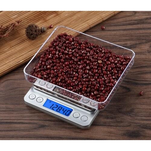 Portable Electronic Food Scales 3000g/0.1g Postal Kitchen Jewelry Weight Balance Digital Scale 500g 0.01 Precision Scale