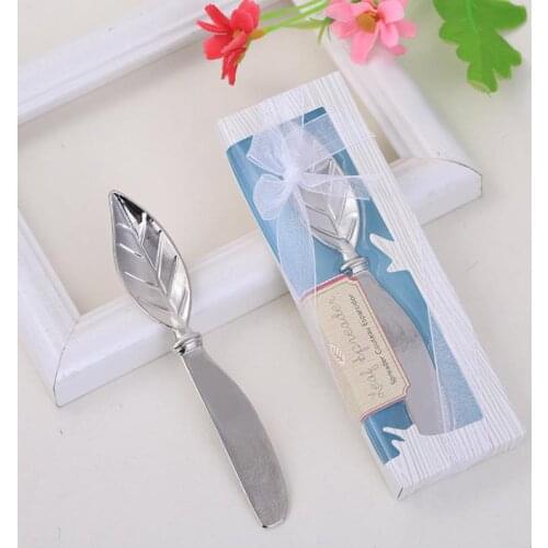 Wedding bread party favors butter knife dinner fork arrival chrome Leaf spreader 200 pcs/lot free shipping SN1003
