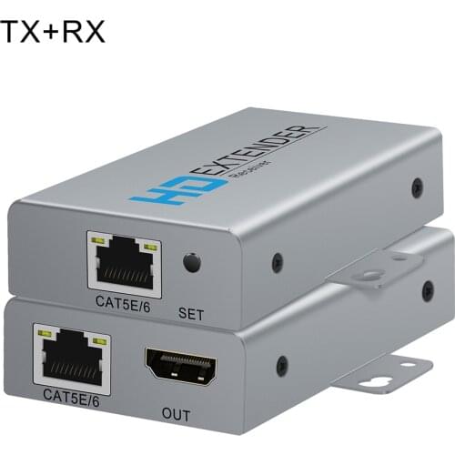 NEW 50M HDMI Over IP Network Extender 1080P HDMI Transmitter by RJ45 CAT5e CAT6 LAN Extensor Like HDMI Splitter Support POE