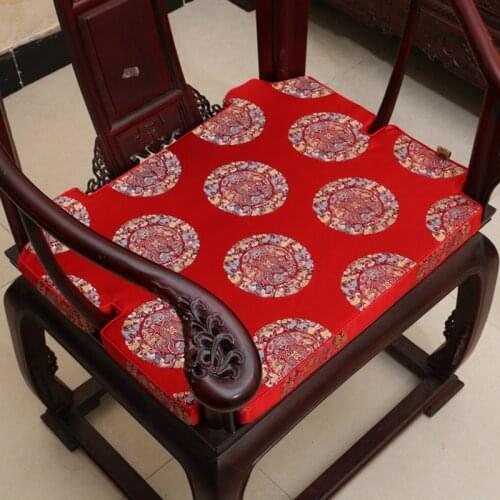 Thick Concave Chair Cushion Seat gap Pad Floral Chinese Silk Chair Cushions Home Decor Xmas Armchair Seat gap filler soft Pad