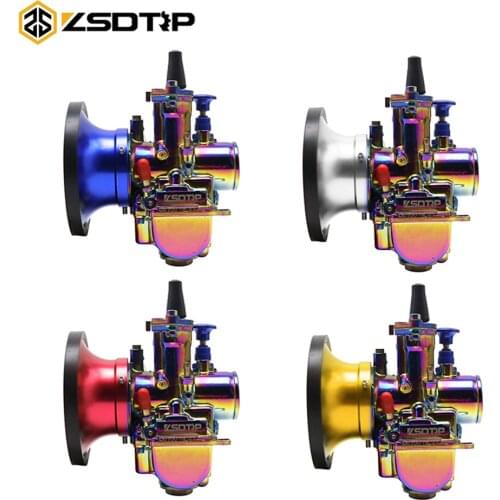 ZSDTRP Motorcycle PWK Color Carburetor 21 24 26 28 30mm + Air Filter For 2T 4T JOG DIO GY6 ATV Buggy Quad Dirt Bike Moped Race