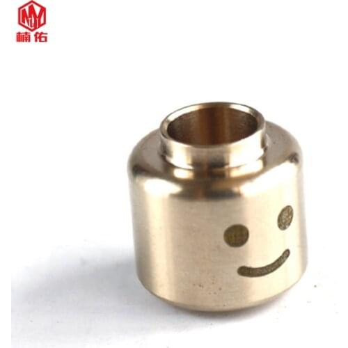 1PC Cylindrical Smiley Retro Brass Copper EDC Paracord Beads Lanyard Pendants Knife Beads Umbrella Rope Cord Beads Pendants