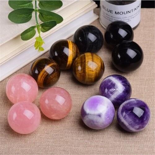 1PC Natural Dream Amethyst Ball Polished Globe Massaging Ball Reiki Healing Stone Home Decoration Exquisite Gifts Souvenirs Gift