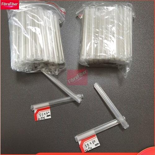 1000pcs/lot Fiber optic tube 5.5mm x 60mm Fiber Cable Protection Sleeves FTTH heat shrink splice protector for Drop Cable