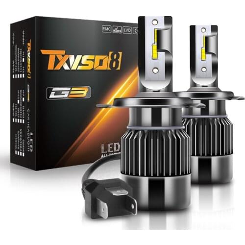 2 pcs H4/9003/HB2/Hi/Lo Led Lamps For Cars 6000K Bulbs Universal 10000LM 110W CSP Chips Auto Headlight Front Lamps Fog Light