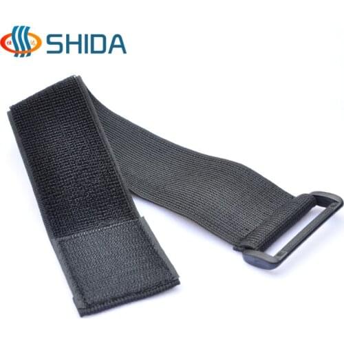 5pcs 5cm*50-100cm Black Adjustable Elastic Magic Tape Strap with Plastic Buckle/ Hook and Loop Strech bands for Sports/Medical