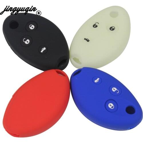 Jingyuqin 10pcs/lot for Citroen Xsara Picasso C5 C8 Berlingo 3 Button Foling Remote Key Cover Holder Flip Key Silicone Case for