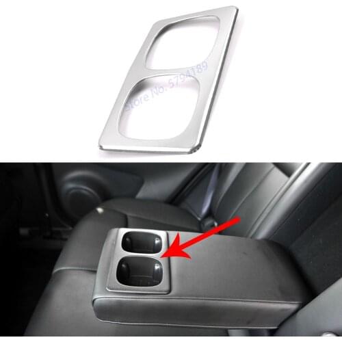 For Nissan Qashqai J11 2014-2017 Rear Seat Drink Cup Holder Cover Bezel Surround Frame Styling Trim Stainless Steel Accessories