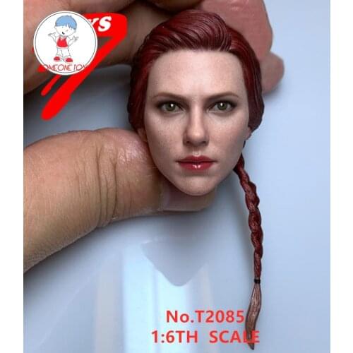 In Stock 1/6 Scale Black Widow Scarlett Head Sculpt Female Head Carved TTToys No.T2085 Fit 12" Action Figure Body 1/6 jiaou doll