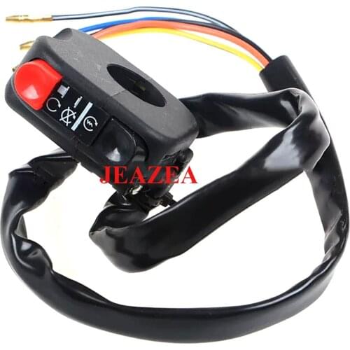 JEAZEA 7/8" 22MM Black Motorcycle Handlebar Power Horn Headlight Mount Switch Assembly For BMW GS Honda Yamaha Suzuki