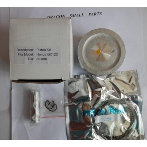 GX120 PISTON KIT 60MM STD FITS HONDA GX120K1 4 CYCLE CYLINDER RING SET PIN CLIP PUMP ASSEMBLY BLOWER MOWER PARTS FREE SHIPPING