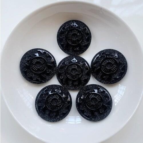 Round Sea Turtle Resin Rhinestone Gems 25mm Flatback Beaded Earring Cabochon Native Style Beadwork Making 20pcs -S12