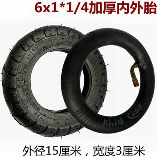 Small Surfer Mini Electric Scooter 6 "inner Tube 6X1 1/4 Inner Tube Outer Tube Thickened Butyl Rubber Zhengxin Tire