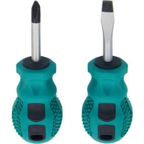 Mini short phillips screwdriver Turnip head dual purpose magnetic screwdriver slotted multi-function hand tools