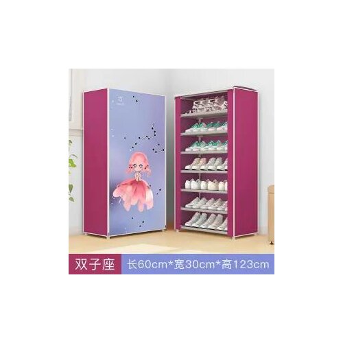 Multilayer Shoe Cabinet Simple Dustproof Home Space-saving indoor Assembly Nonwoven Fabric Closed Storage Shoe Rack