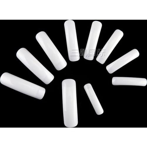 500Pcs False Nail Tips Half Well Full Cover White Natural Acrylic UV Gel French False Nail Manicure DIY Art Salon Fake Long Tips