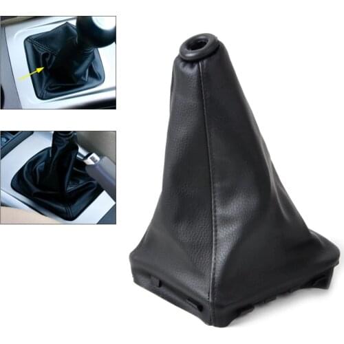 DWCX Brand New High Quality PU Leather Gear Stick Shift Knob Cover Boot Gaiter For 2000 2003 Hyundai Elantra Avante XD