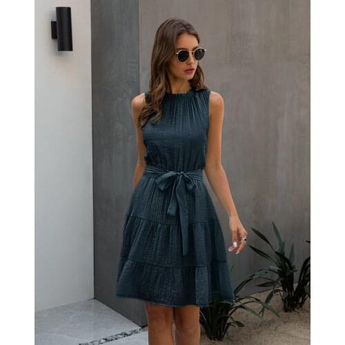 OCQBI Solid Summer Dresses