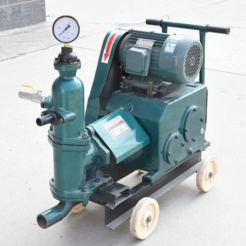 4KW Single Cylinder Mortar Pump Machine Mobile Single Plunger Mortar Pump Single Head Cement Mortar Grouting Machine 380V
