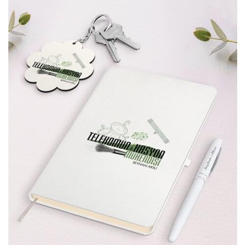 Personalized Telecommunications Engineer White Notebook Pen And Keychain Gift Set