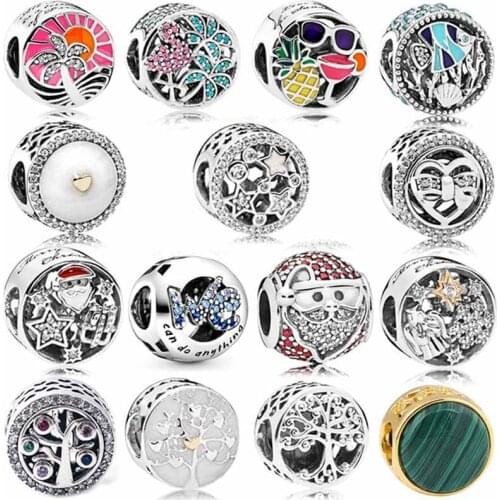 DIY Charm Family Tree Roots We Can Do Anything Angel Stars Ocean Life 925 Sterling Silver Bead Fit Fashion Bracelet Jewelry