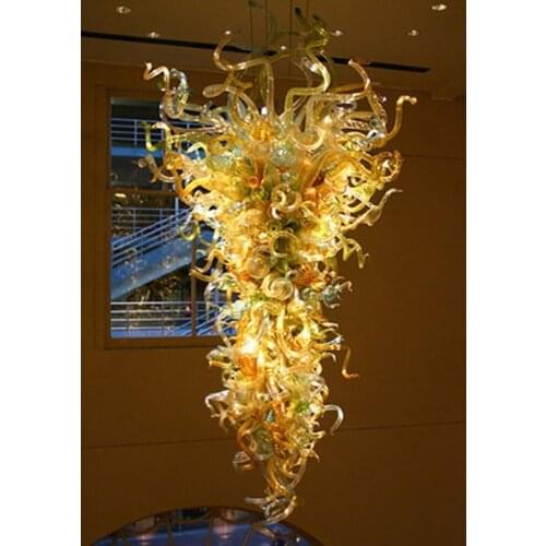 Modern Luxurious Chandelier Popular Suspension Pendant Lamp 120 CM Long Murano Glass Light for Restaurant Hotel