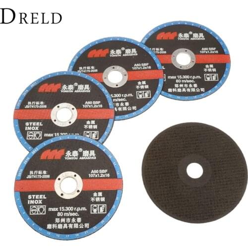 5Pcs 107mm Dremel Accesories Ultra-thin Resin Grinding Wheel Cut Off Cutter Cutting Disc for Cutting Carbon/Stainless Steel