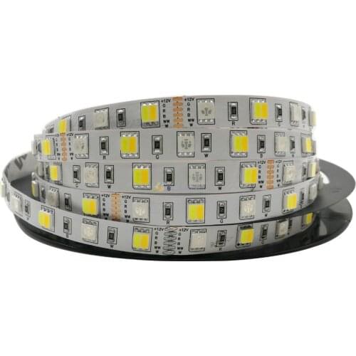 RGB+CCT LED Strip 5050 SMD 60LEDs/m 5M RGB+Cool White Warm White 2 in 1 LED Flexible Tape Full Colour Temperature 12V 24V