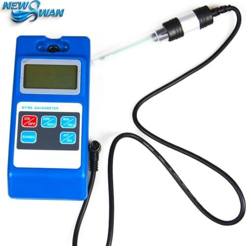 WT103 Gaussmeter Gauss Meter Teslameter Apparatus Field Strength Meter Indicator 0.01MT Horizontal Transverse Probe Sensor