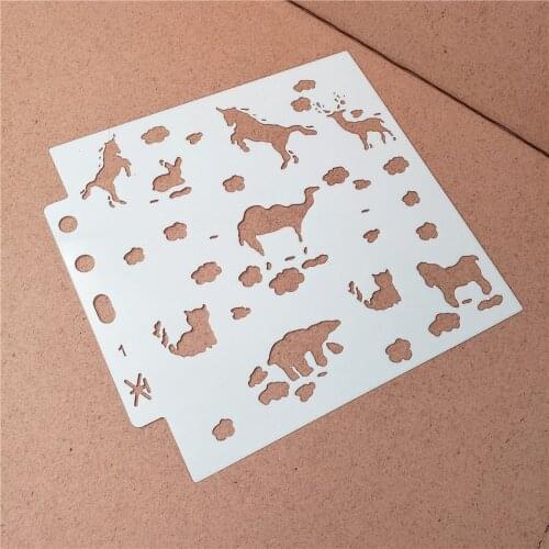 14.1*13 The zoostencils Cover template spray plastic mold shield DIY cake hollow Embellishment printing lace ruler Easter