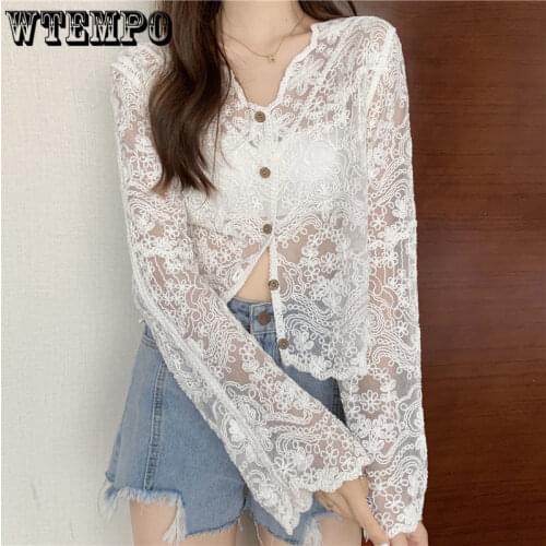 WTEMPO Openwork Blouses