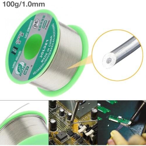 1.0mm 99.7% Sn 0.03% 100g Flux and Low Melting Point Cu Environmental-friendly Lead-free Rosin Core Solder Wire