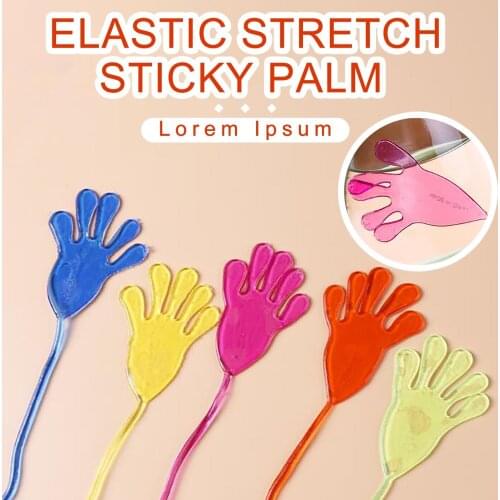 12pc Sticky Hands Slap Toy Sticky Telescopic Small Hand Elasticity Party Favors Supplies Juguetes Educational Toy Birthday Gift