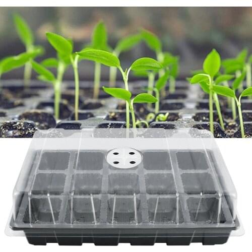 15/40 Hole Plastic Nursery Pots Planting Seed Tray Kit Plant Germination Box Humidity Adjustable Switch Garden Decor Accessories