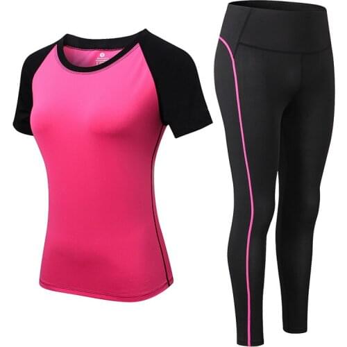 2021 Sports Woman Sportswear Yoga Set Tracksuit For Women Leggings+Gym Top Fitness Gym Suits Sport clothing