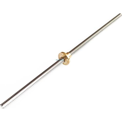 3sets/lot RepRap 3D Printer THSL-500-8D T-type stepper motor Lead Screw Dia 8MM Thread 8mm Length 500mm with Copper Nut