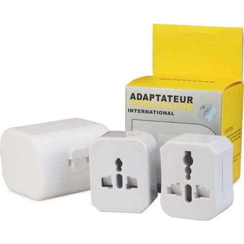 White Black 3 in 1 Global Travel Conversion 3 Socket Plug Universal Adapter Travel Abroad Converter Household Plugs US/AU/EU/UK