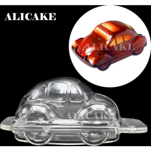 3D Chocolate Mold Toy Car for Chocolates Polycarbonate Cake Molds Decoration Baking Pastry Tools for Bakery Form Mould Tray