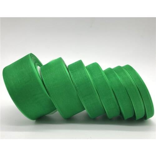 50yards 10mm-50mm Green Organza Ribbon Gift Wrapping Bow Wedding Decoration DIY Christmas Ribbons