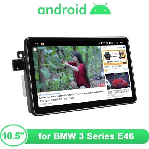 10.5'' Car Radio Stereo Head Unit Central Multimedia Player 1din Bluetooth For BMW 3 Series E46 With Android Auto& Apple CarPlay