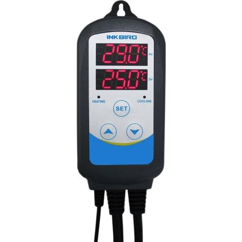 Inkbird ITC-310T-B Automatic Heating&Cooling Temperature Controller C/F Display Dual-relay Outlet Thermostat with NTC Sensor