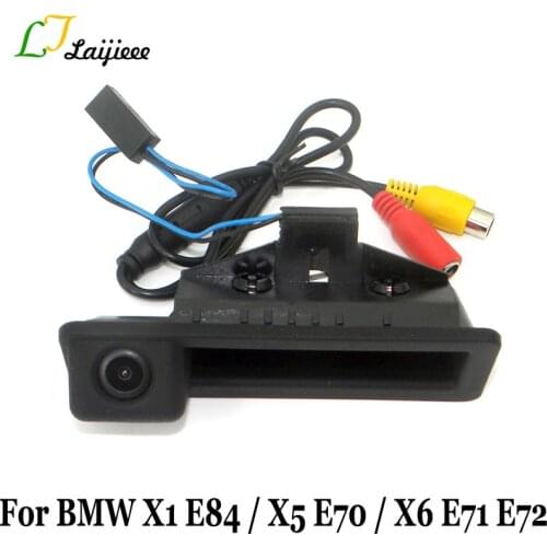 Car Rear View Camera For BMW X1 E84 X5 E70 X6 X6M E71 E72 / Auto Trunk Handle Reversing Backup Camera With Relay