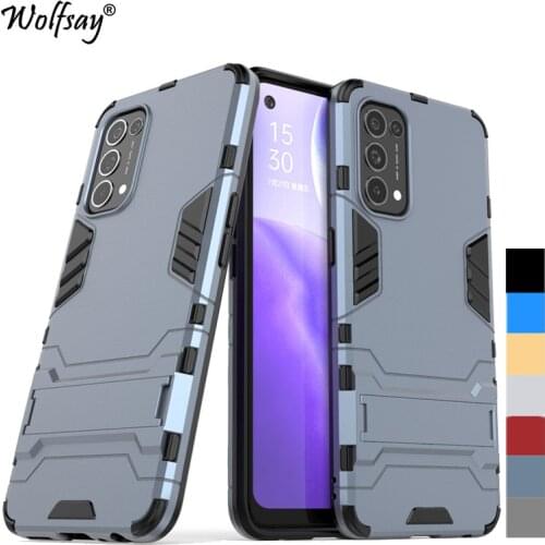 For Cover Oppo Reno 5 5G Case Bumper Hybrid Stand Silicone Armor Back Case For Oppo Reno 5 5G Cover For Oppo Reno5 5G 6.43 inch
