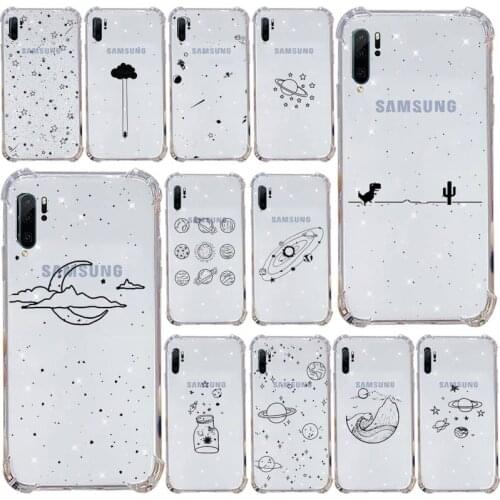 Creativity Starry sky galaxy universe Phone Case Transparent Clear For Samsung Galaxy A71 A21s S8 S9 S10 plus note 20 ultra