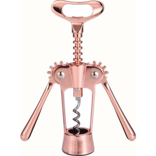 Zinc Alloy Red Wine Opener Kitchen Metal Wine Handle Pressure Corkscrew Bar Party Kitchen Tool Accessory
