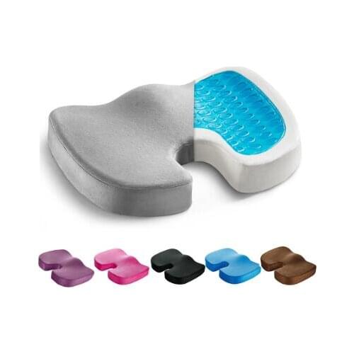 Travel Breathable Seat Cushion Coccyx Orthopedic Memory Foam Seat Massage Chair Cushion Pad Car Gel Sponge U-Shape Seat Cushion