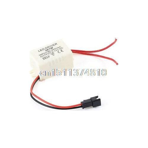 Switching Power SupplyWhite Plastic Housing Power Supply Driver AC 85-265V DC 2-14V for 3x1W LED Light