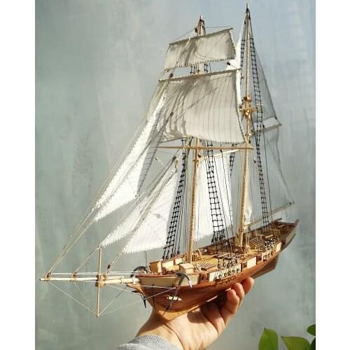 Sailboat model assembly kit scale 1:96 Harvey Sailboat Model Kit