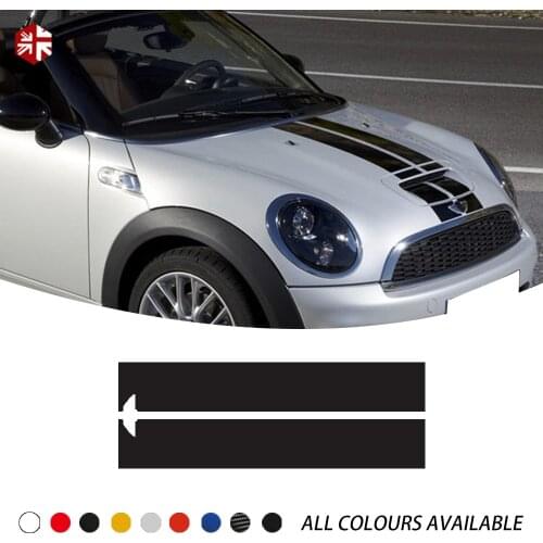 Car Hood Decal Rally Line Bonnet Stripes Engine Cover Sticker For MINI Cooper R58 R59 F56 F55 R55 R60 R52 R56 JCW Accessories