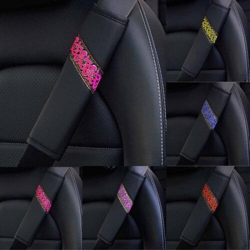 PU Leather Car Seat Belt Cover Shoulder Pad Auto Safety Seatbelt Sleeve Cushion Pad Car Interior Accessories
